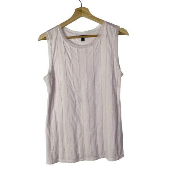 Banana Republic Pale Pink Pleated Front Sleeveless Blouse S - Picture 1 of 3
